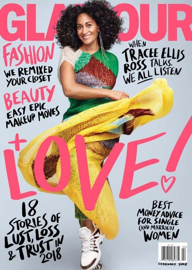 US Glamour February 2018 : Tracee Ellis Ross by Patrick Demarchelier