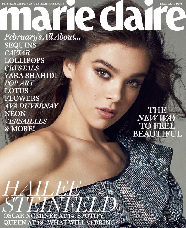 US Marie Claire February 2018 : Hailee Steinfeld by Kai Z Feng