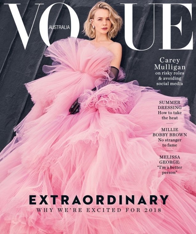 Vogue Australia January 2018 : Carey Mulligan by Emma Summerton