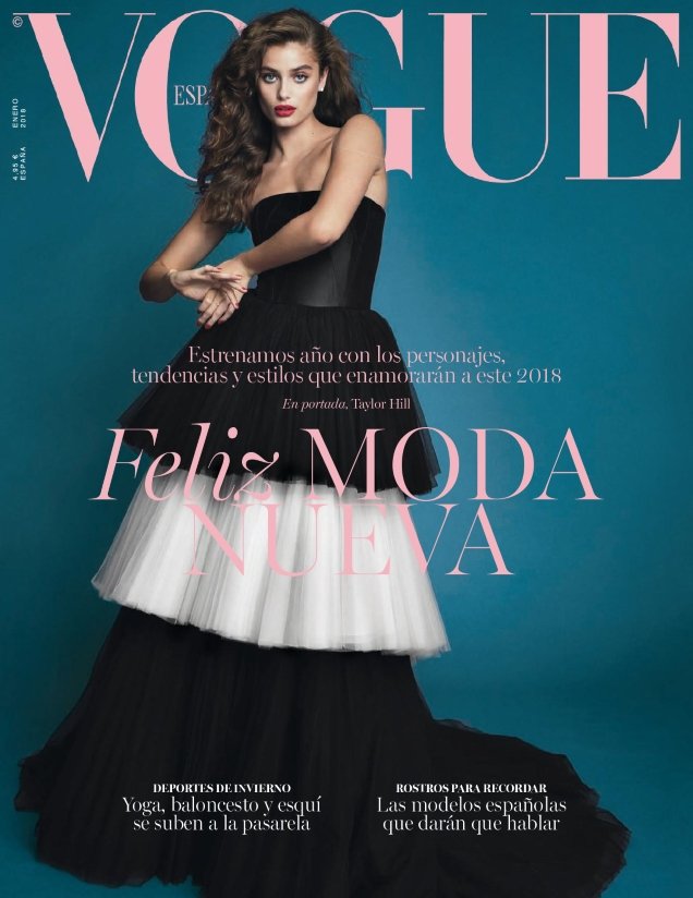 Vogue España January 2018 : Taylor Hill by Bjorn Iooss