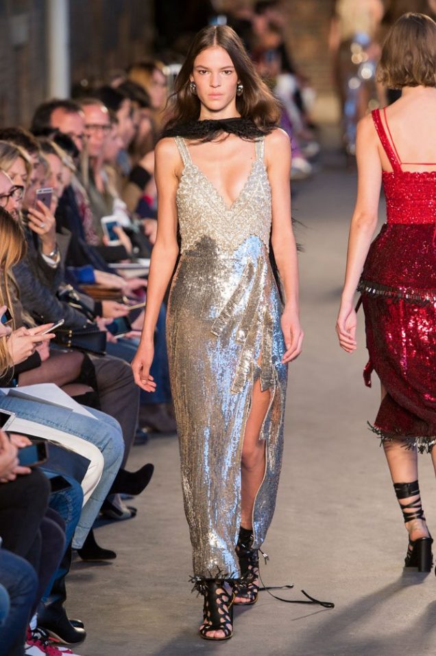 This season’s Altuzarra catwalk featured several slit-to-there dresses.