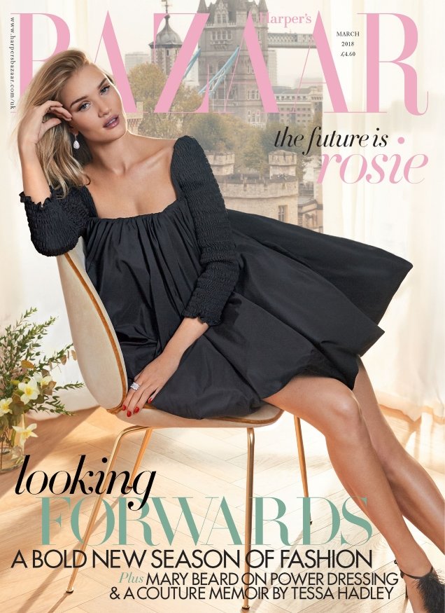 UK Harper’s Bazaar March 2018 : Rosie Huntington-Whiteley by Agata Pospieszynska