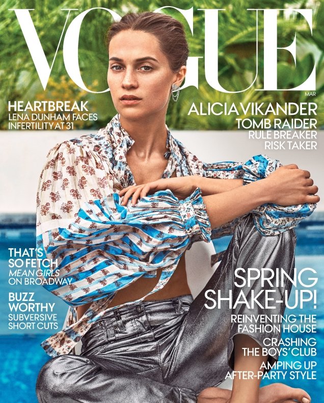 US Vogue March 2018 : Alicia Vikander by Steven Klein