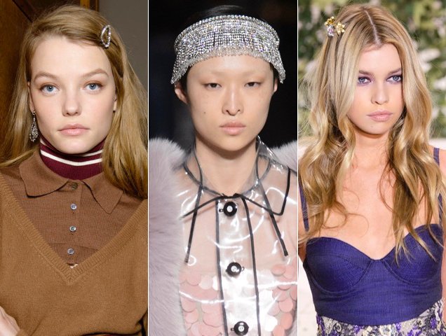 Fall 2017 was also full of flashy hair accessories.