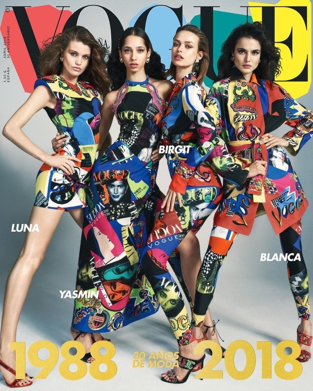 Vogue España April 2018 : Birgit, Luna, Yasmin & Blanca by Emma Summerton