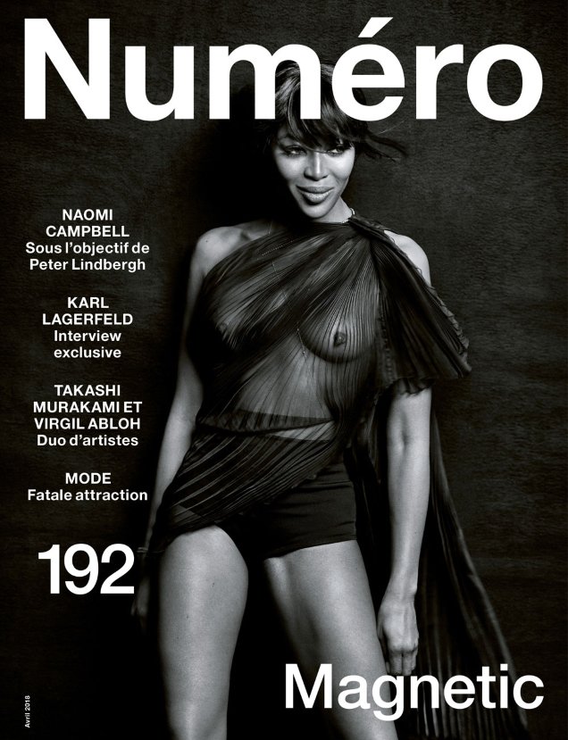 Numéro #192 April 2018 : Naomi Campbell by Peter Lindbergh