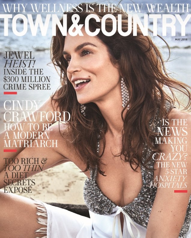 Town & Country May 2018 : Cindy Crawford by Victor Demarchelier