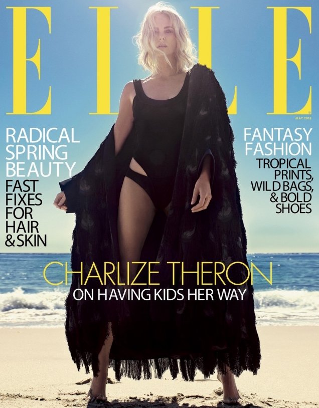 US Elle May 2018 : Charlize Theron by Mario Sorrenti