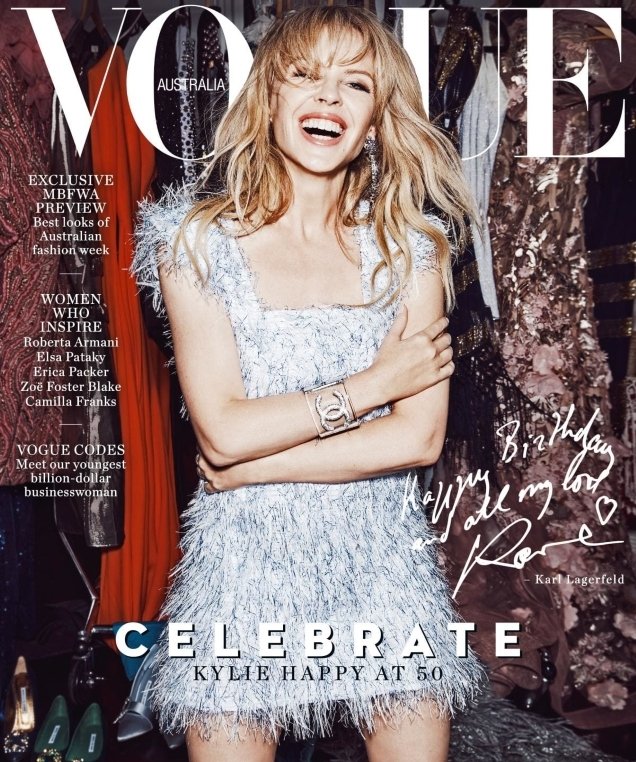 Vogue Australia May 2018 : Kylie Minogue by Nicole Bentley