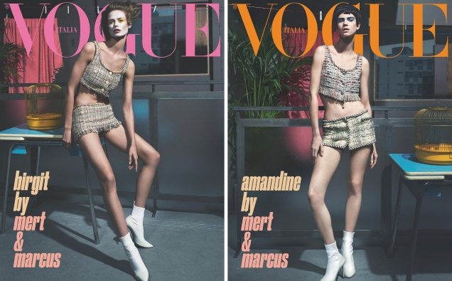 Vogue Italia April 2018 : Adut, Birgit & Amandine by Mert Alas & Marcus Piggott