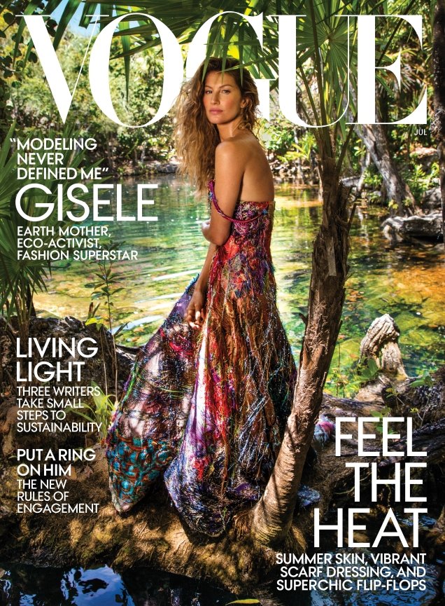 US Vogue July 2018 : Gisele Bündchen by Inez van Lamsweerde & Vinoodh Matadin