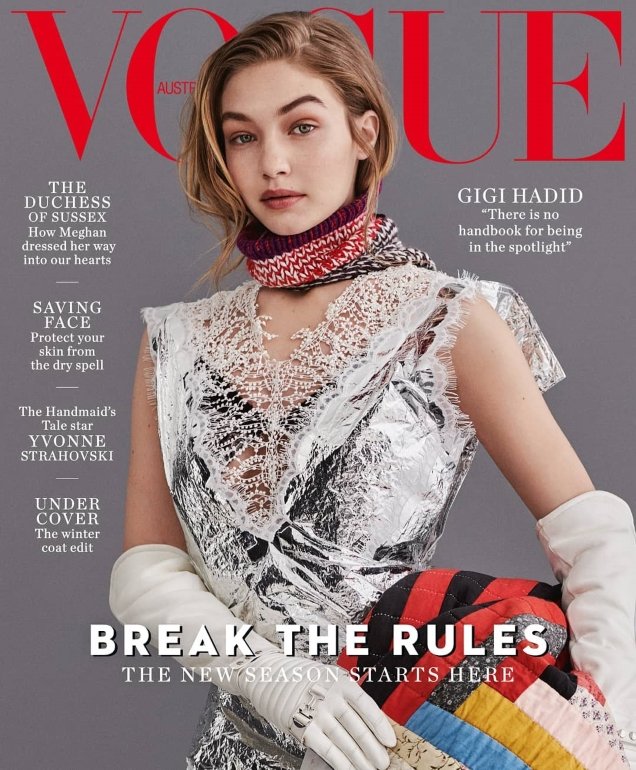 Vogue Australia July 2018: Gigi Hadid by Giampaolo Sgura
