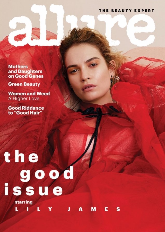 Allure August 2018 : Lily James by Sharif Hamza