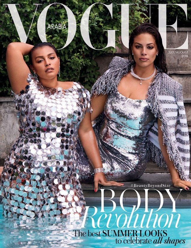 Vogue Arabia July/August 2018 : Paloma Elsesser & Ashley Graham by Miguel Reveriego