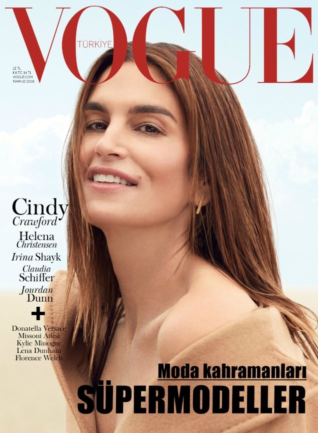 Vogue Turkey July 2018 : Cindy Crawford by Miguel Reveriego