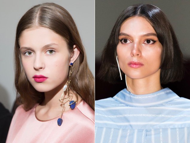 Extended danglers also popped up on the Spring 2018 RTW runways.
