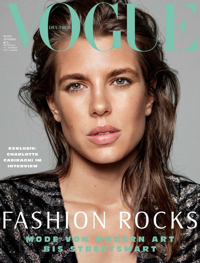 Vogue Germany September 2018 : Charlotte Casiraghi by Daniel Jackson