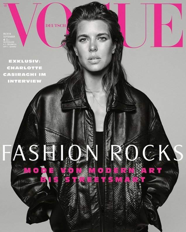 Vogue Germany September 2018 : Charlotte Casiraghi by Daniel Jackson