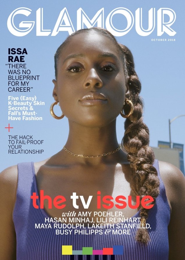 US Glamour October 2018 : Issa Rae by Petra Collins