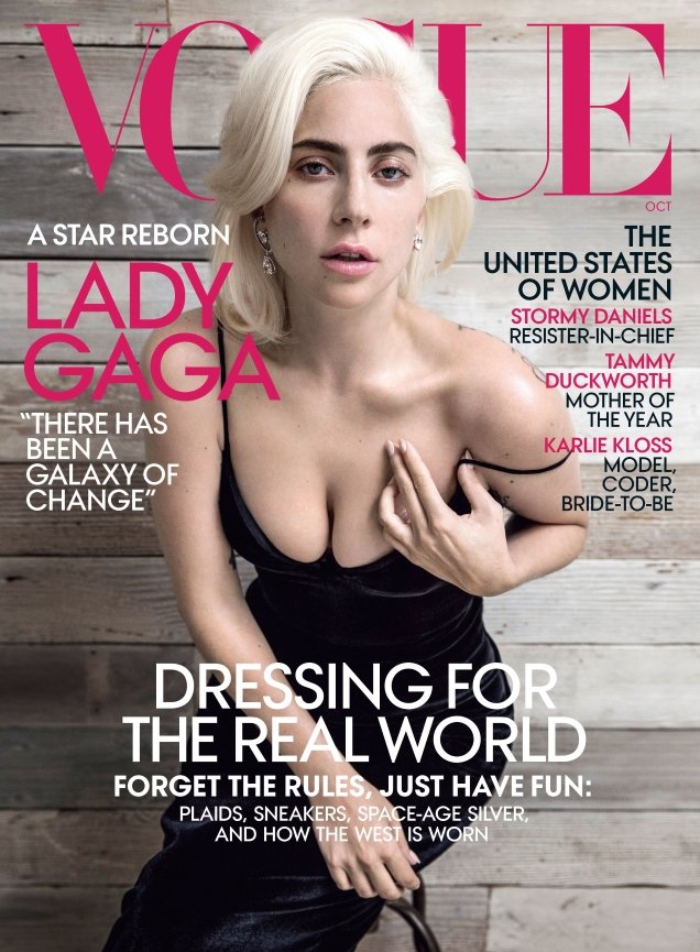 US Vogue October 2018 : Lady Gaga by Inez van Lamsweerde & Vinoodh Matadin