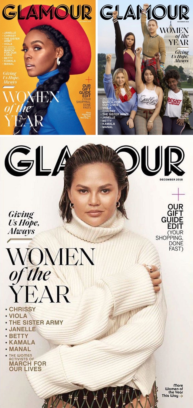 US Glamour December 2018 : The 'Women of the Year' Issue