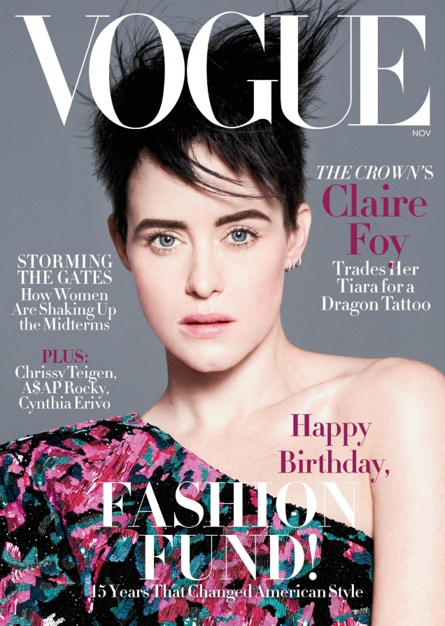 US Vogue November 2018 : Claire Foy by David Sims