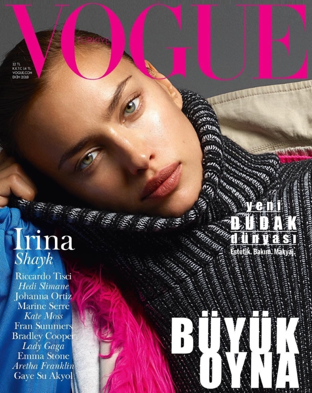 Vogue Turkey October 2018 : Irina Shayk by Cuneyt Akeroglu