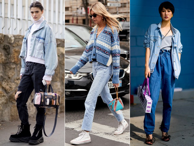 Faded denim done the street style way.