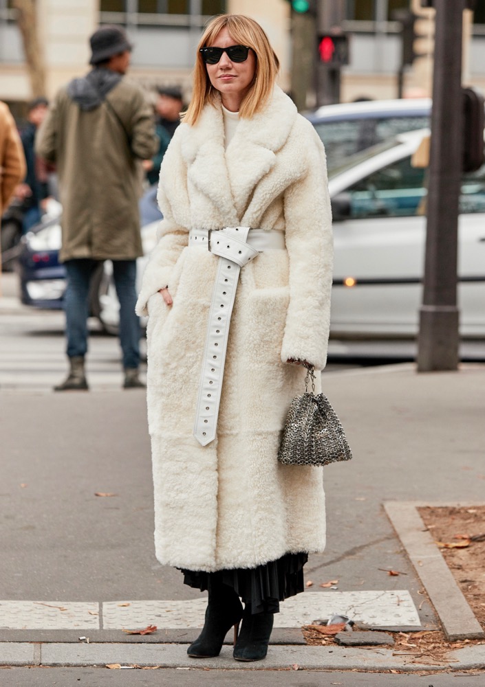 Wrap up a cozy coat with a statement belt.