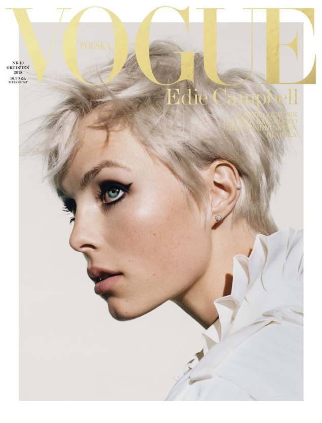 Vogue Polska December 2018 : Edie Campbell by Felix Cooper