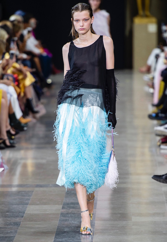 Feathers also proved popular for Spring 2019.