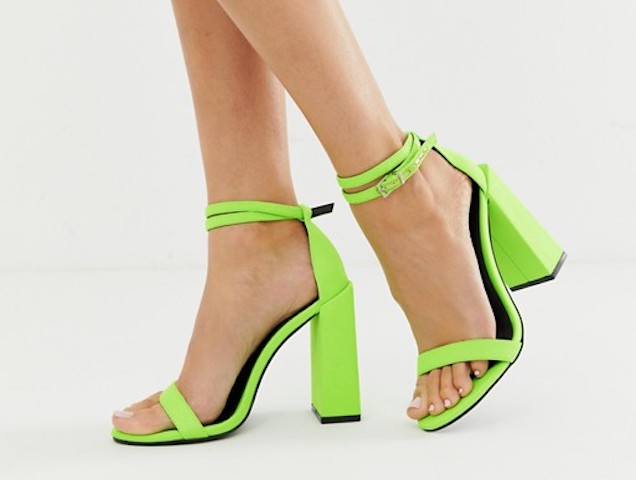 A Neon Light Touch Strappy Heels | Nasty Gal