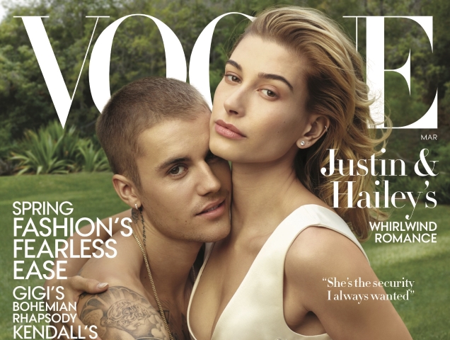 Hailey Bieber Justin Bieber US Vogue March 2019 - theFashionSpot