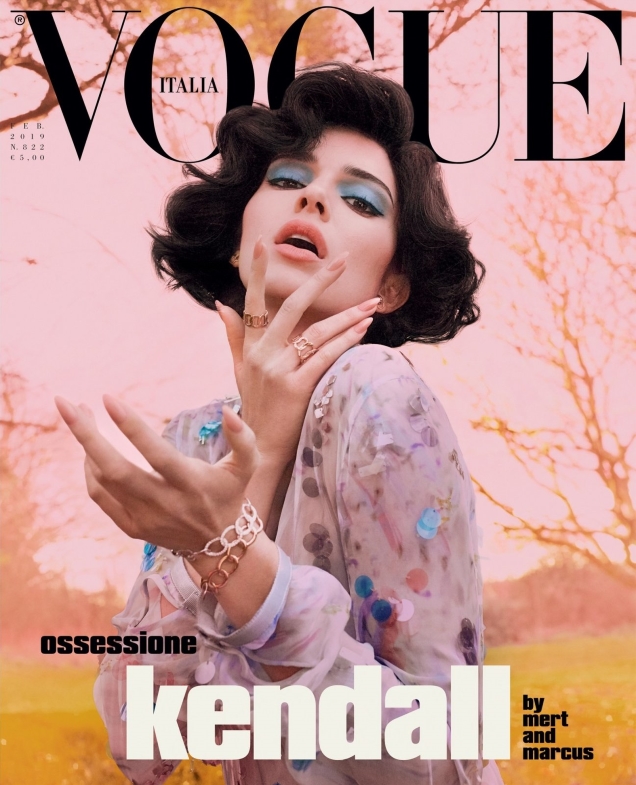 Vogue Italia February 2019 : Kendall Jenner by Mert Alas & Marcus Piggott