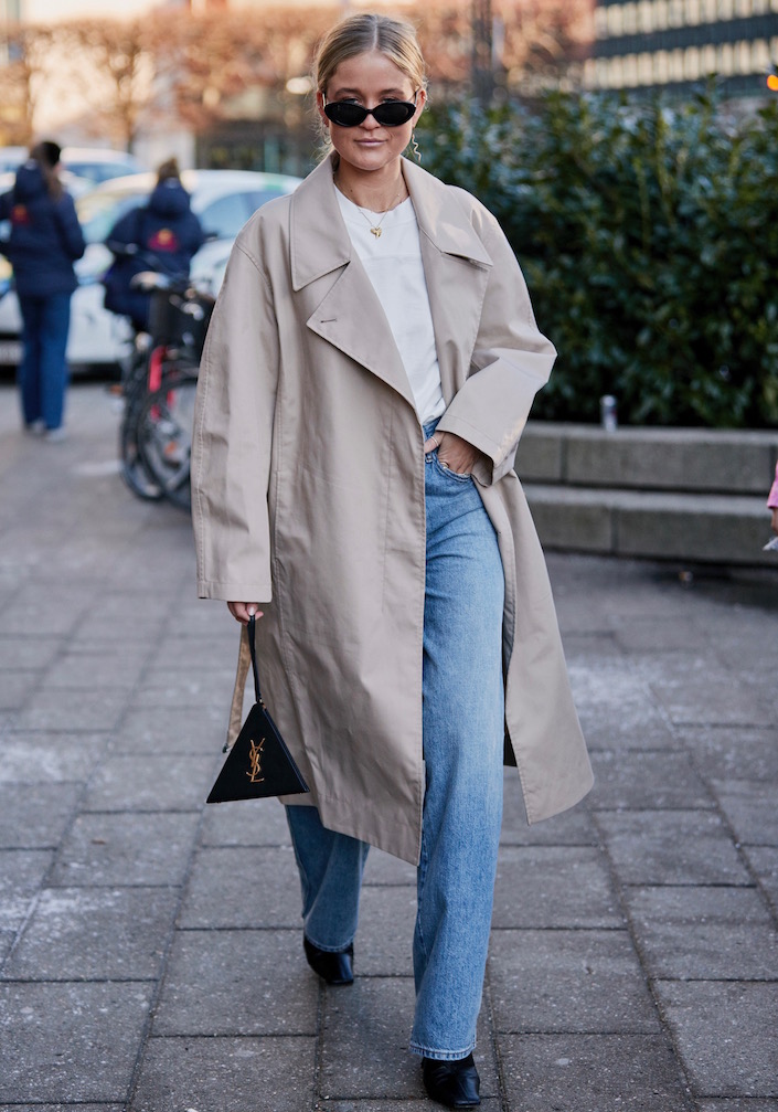 Straight-leg jeans done the street style way.