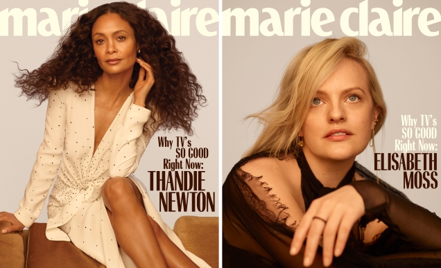 US Marie Claire May 2019 : Sandra Oh, Thandie Newton & Elisabeth Moss by Thomas Whiteside