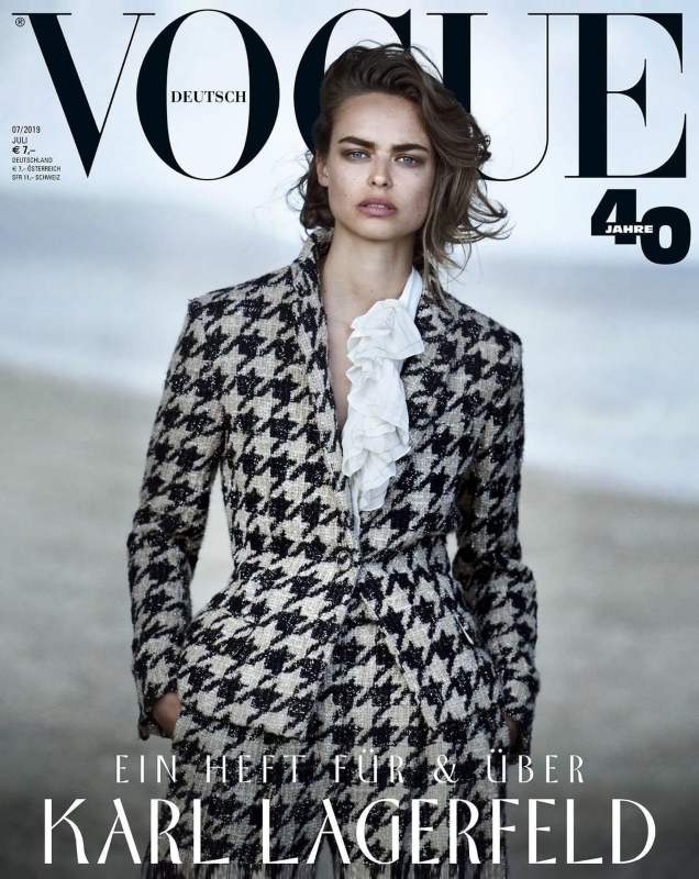 maximaal Contract Macadam Vogue Germany July 2019 Karl Lagerfeld Luna Bijl Birgit Kos Vittoria  Ceretti - theFashionSpot