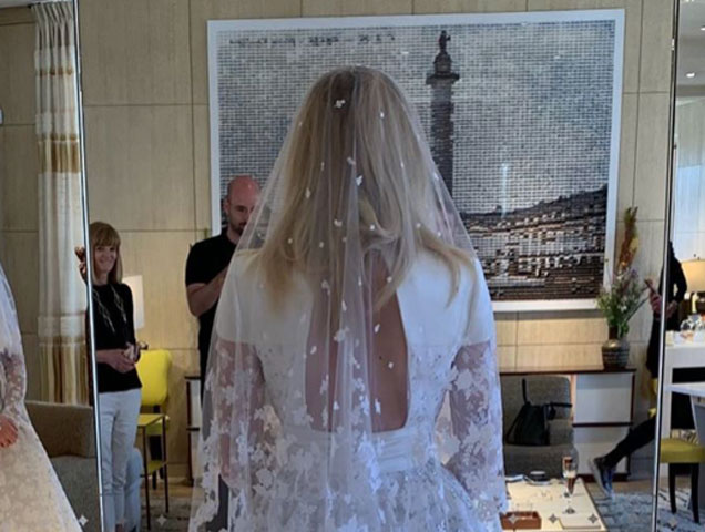 Sophie Turner Custom Louis Vuitton Wedding Dress
