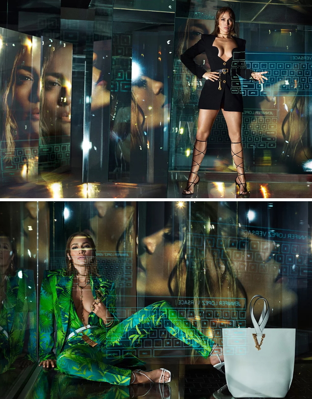 Versace S/S 2020 : Jennifer Lopez & Kendall Jenner by Mert Alas & Marcus Piggott