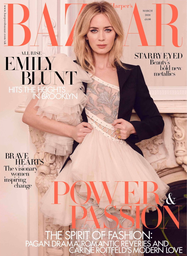 UK Harper’s Bazaar March 2020 : Emily Blunt by Pamela Hanson