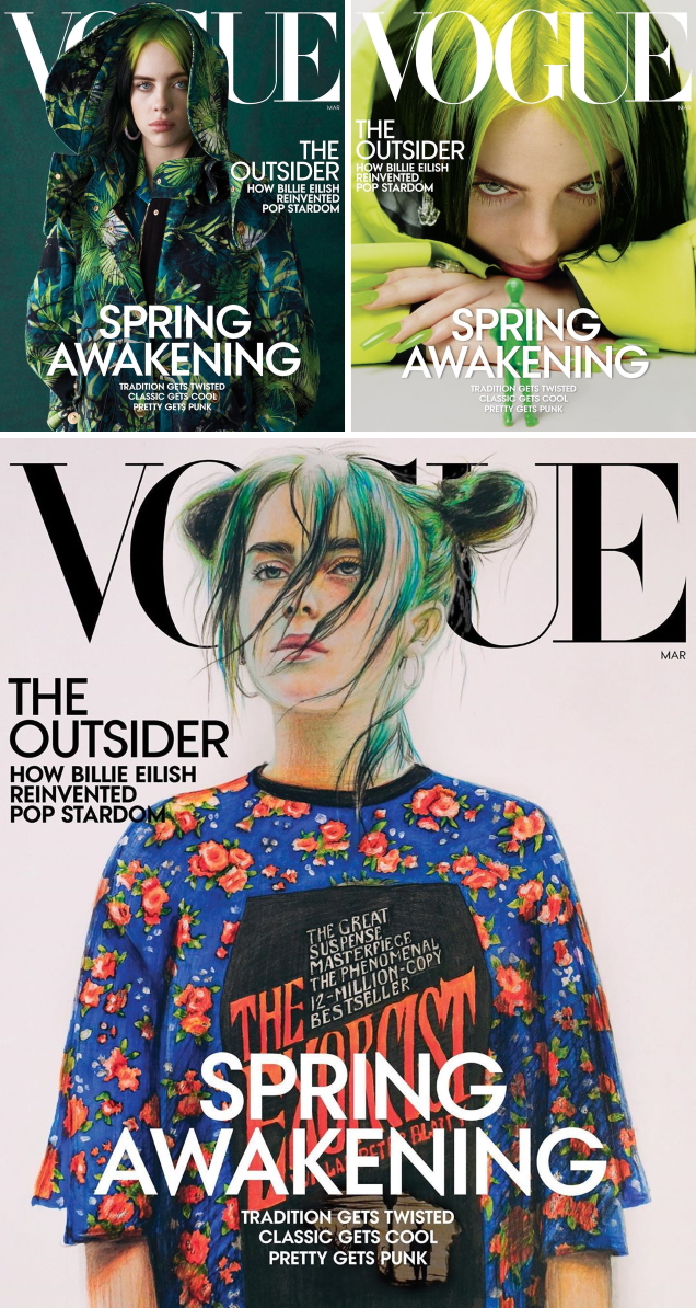 US Vogue March 2020 : Billie Eilish by Hassan Hajjaj, Ethan James Green, Harley Weir & Nastya Kovtun