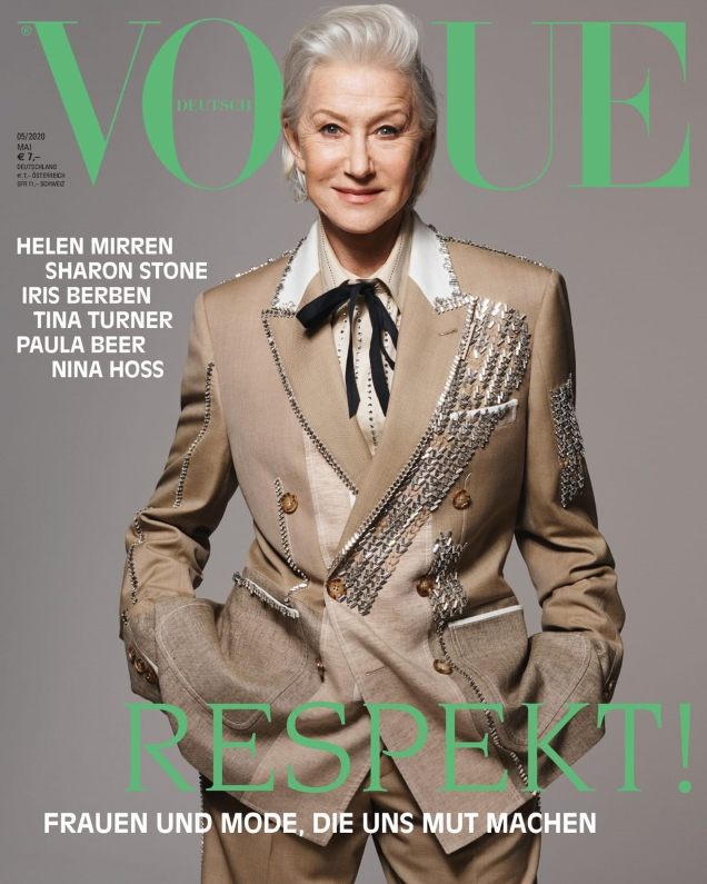Vogue Germany May 2020 : Helen Mirren, Sharon Stone & Iris Berben by Liz Collins