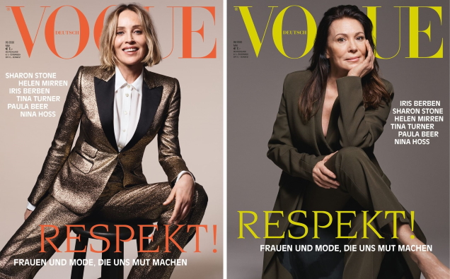 Vogue Germany May 2020 : Helen Mirren, Sharon Stone & Iris Berben by Liz Collins