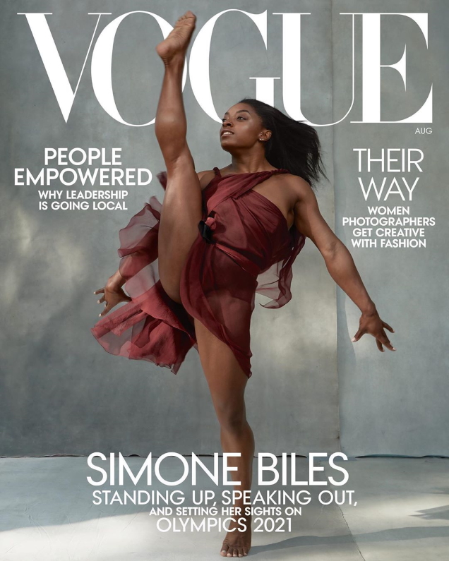 US Vogue August 2020 : Simone Biles by Annie Leibovitz