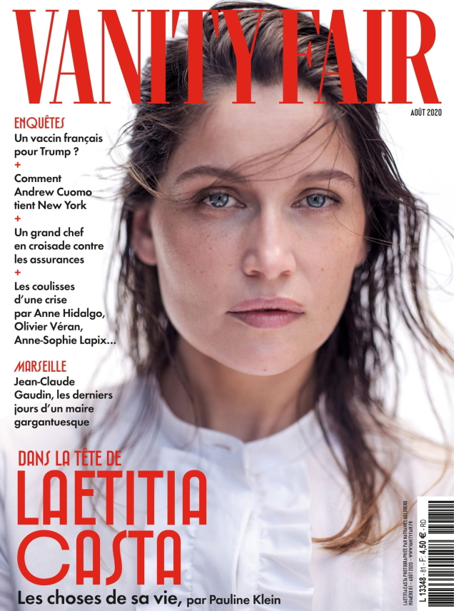 Vanity Fair France August 2020 : Laetitia Casta by Nathaniel Goldberg