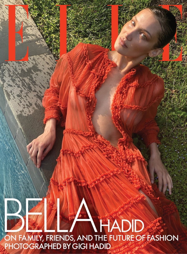 US Elle August 2020 : Bella Hadid by Gigi Hadid