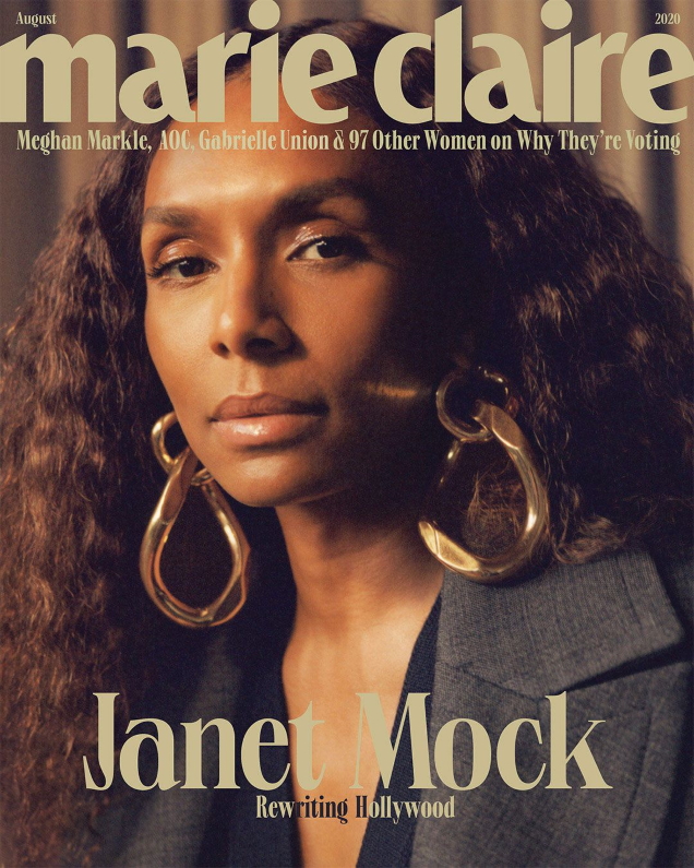 US Marie Claire August 2020 : Janet Mock by Luke Gilford