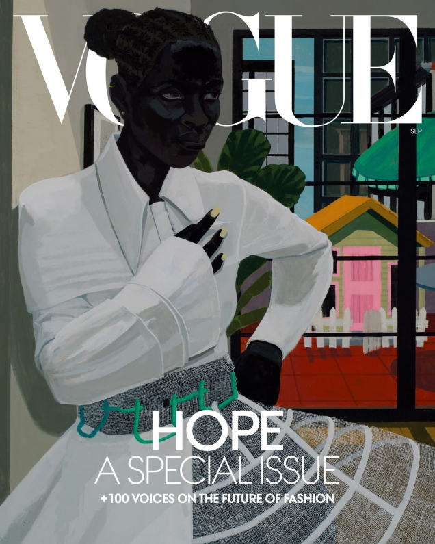 US Vogue September 2020 by Jordan Casteel & Kerry James Marshall