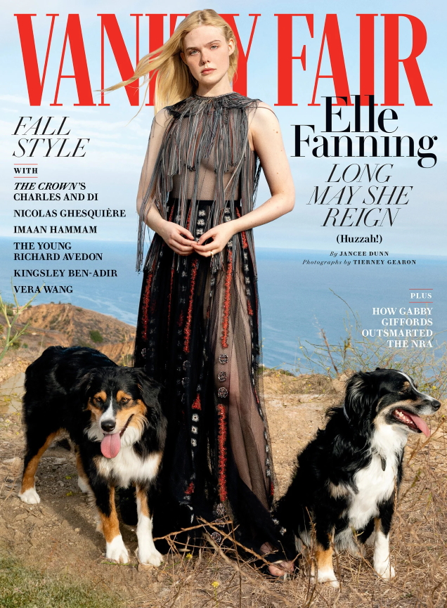 Vanity Fair October 2020 : Elle Fanning by Tierney Gearon