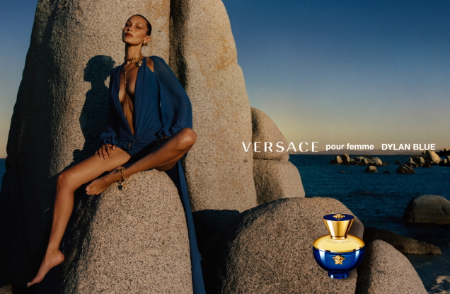Versace 'Dylan Blue' Fragrance 2020 : Bella Hadid & Hailey Bieber by Harley Weir